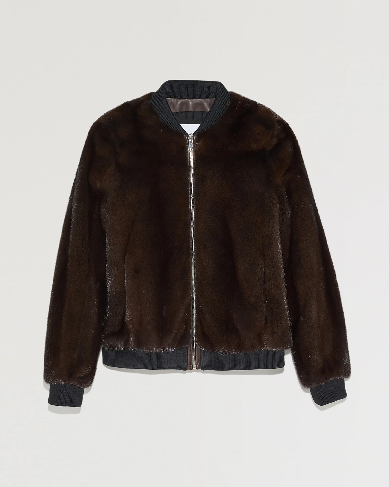 Veste bombers courte en fourrure de vison