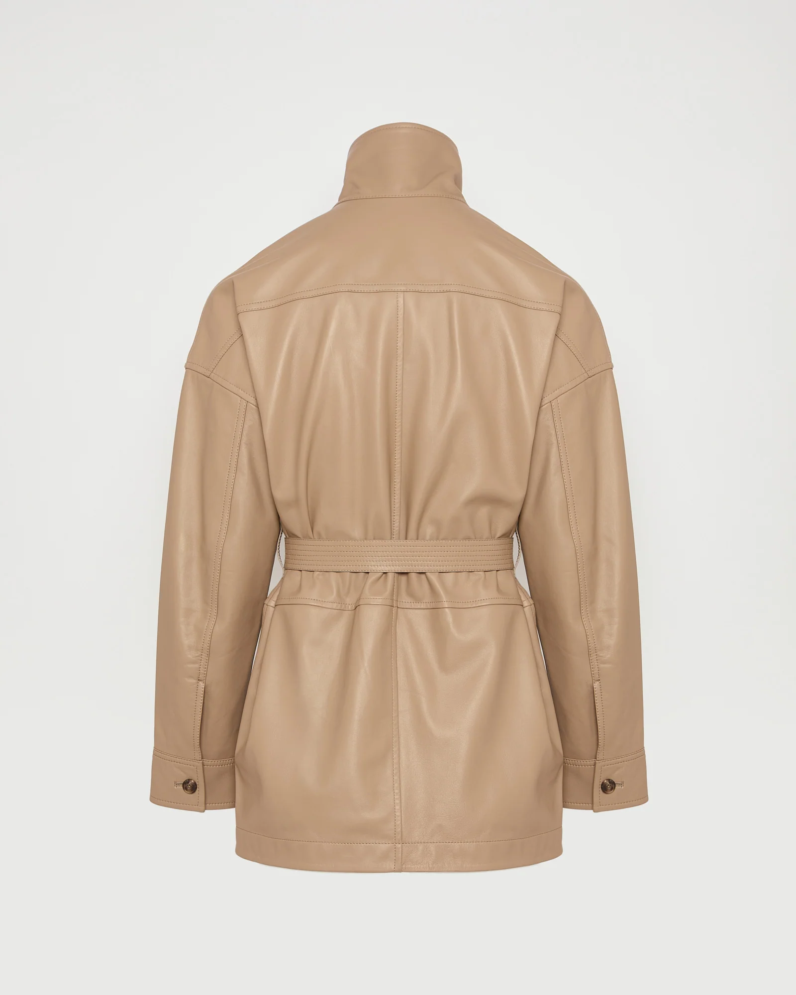 Veste saharienne en cuir d'agneau - Image 6
