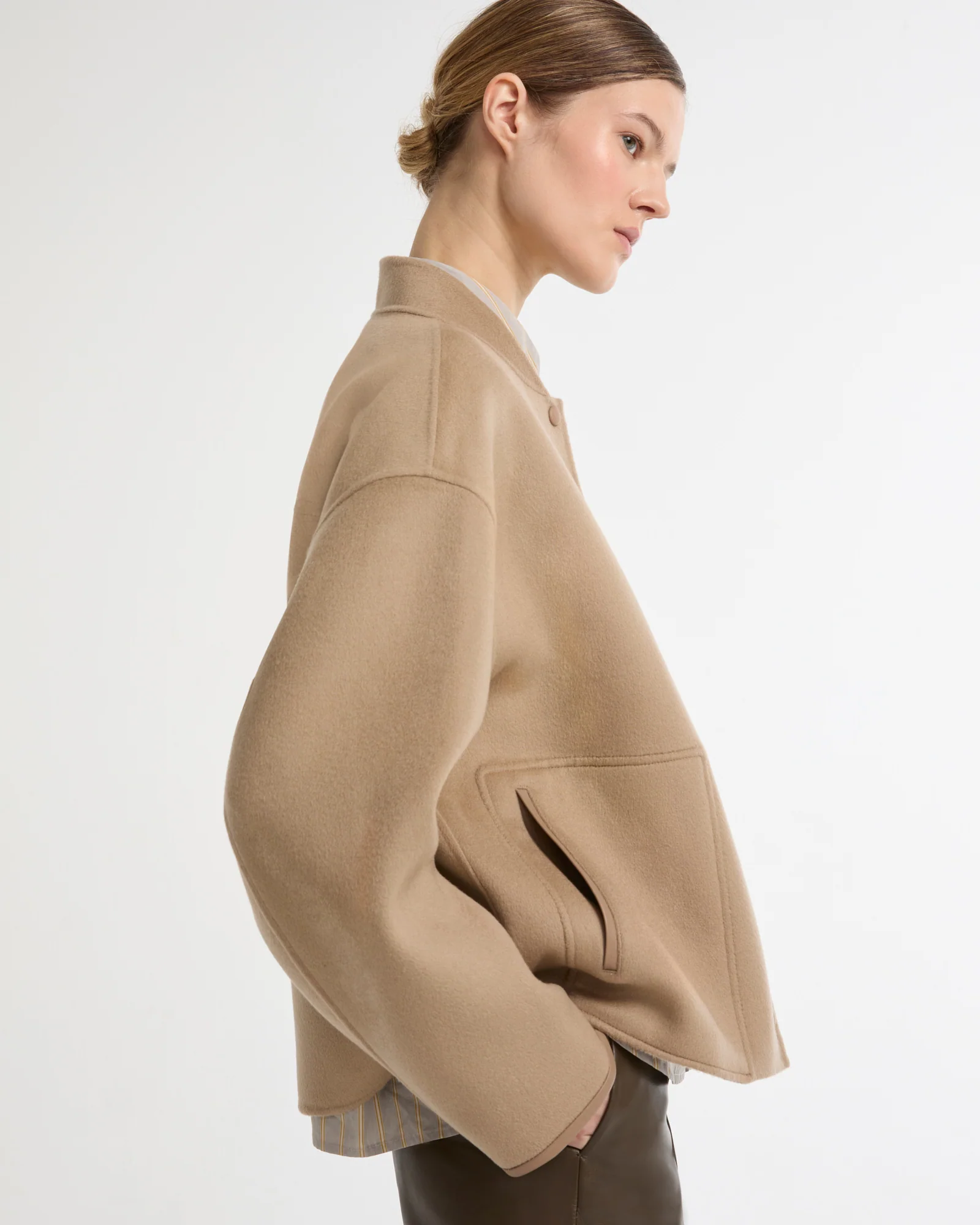 Veste teddy en lainage cachemire double face - Image 3
