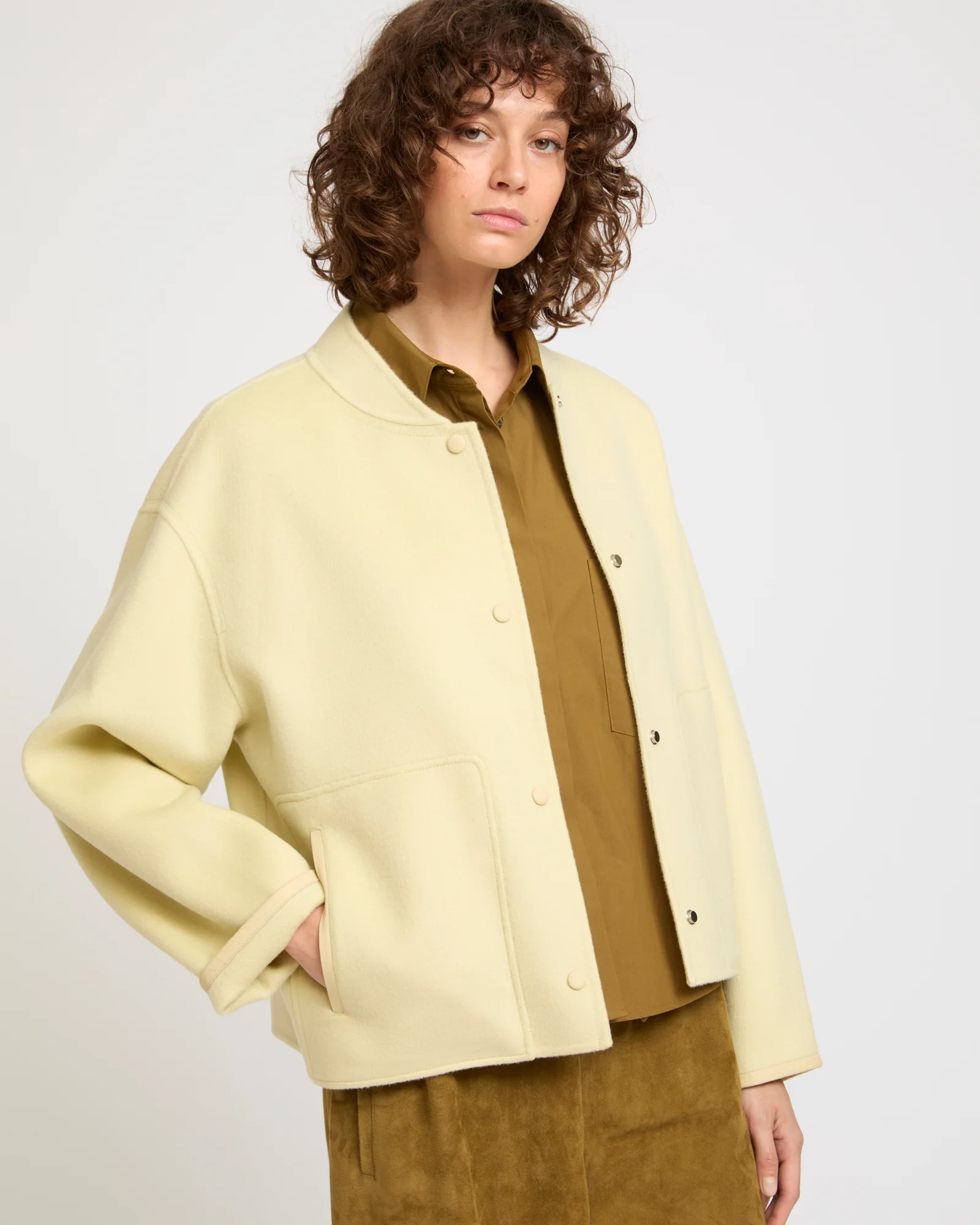 Veste teddy en lainage cachemire double face - Image 3